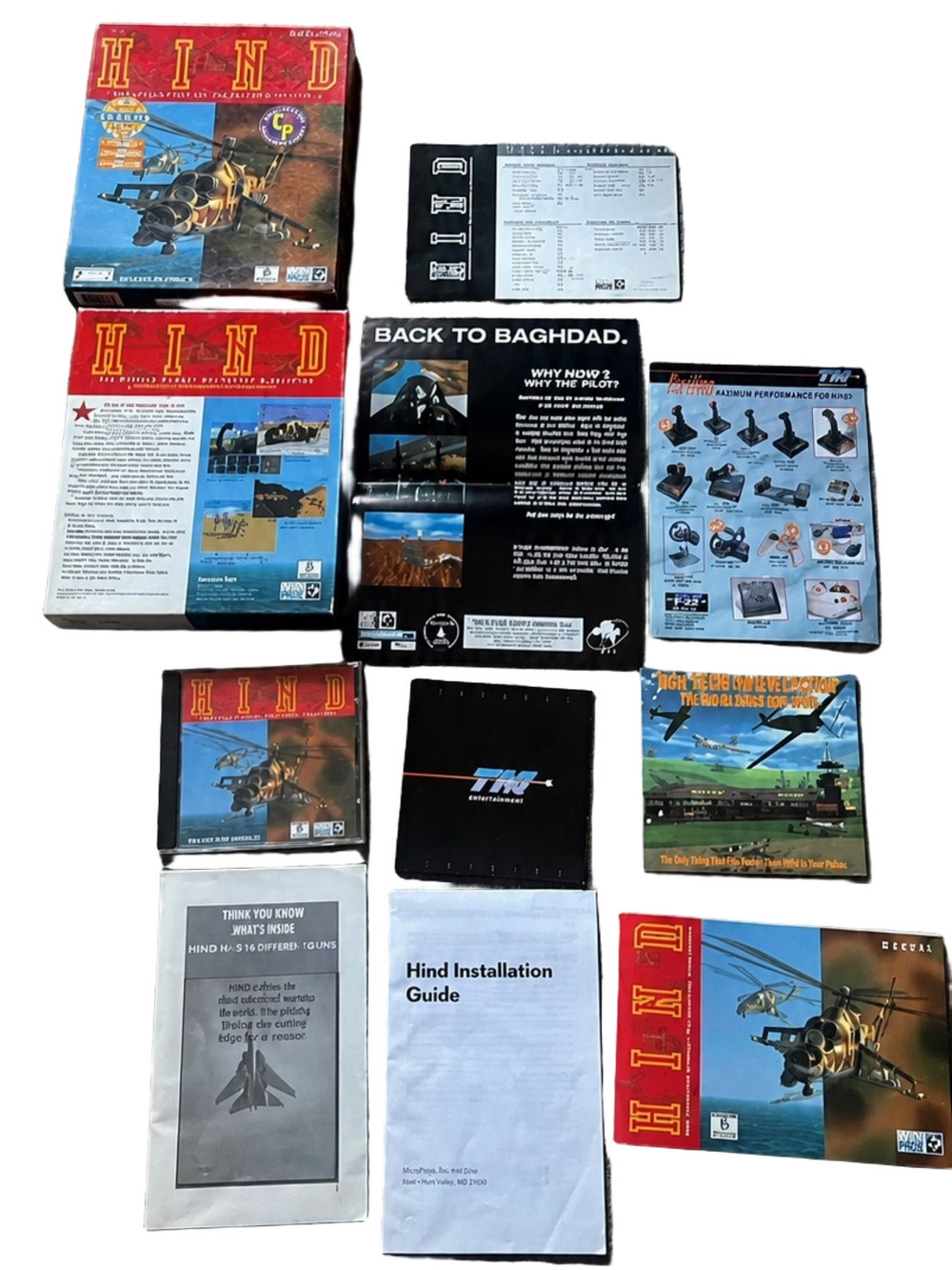 Vintage HIND Russian Combat Helicopter Simulation Big Box PC Game
